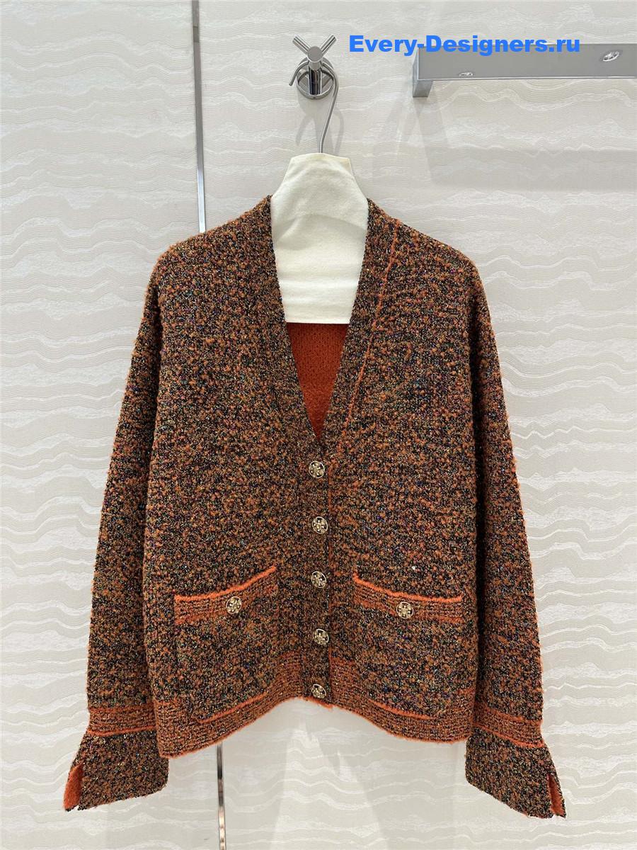 CC Iridescent Gold Yarn Cashmere Jacket
