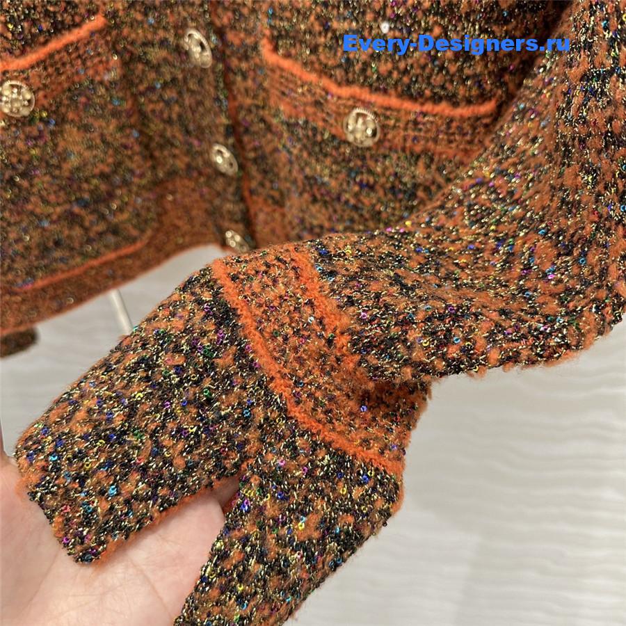 CC Iridescent Gold Yarn Cashmere Jacket