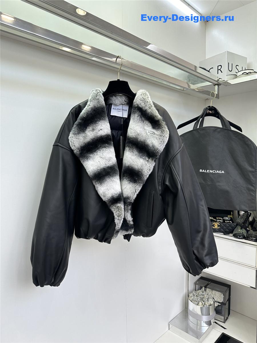 Ba1en*iaga sheepskin and goose down coat