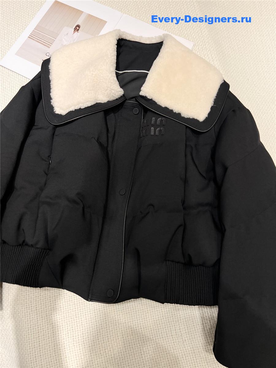 M1um1u lambswool down jacket