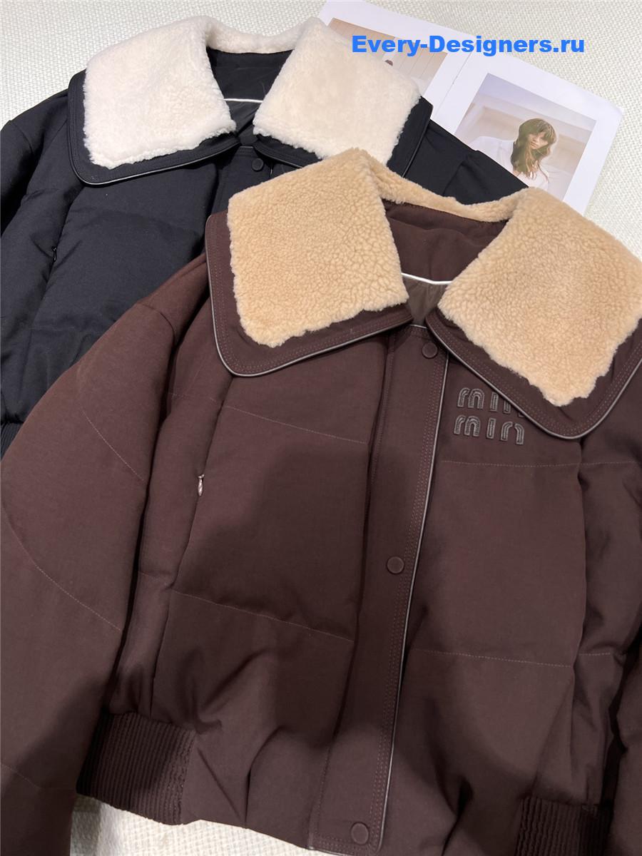 M1um1u lambswool down jacket