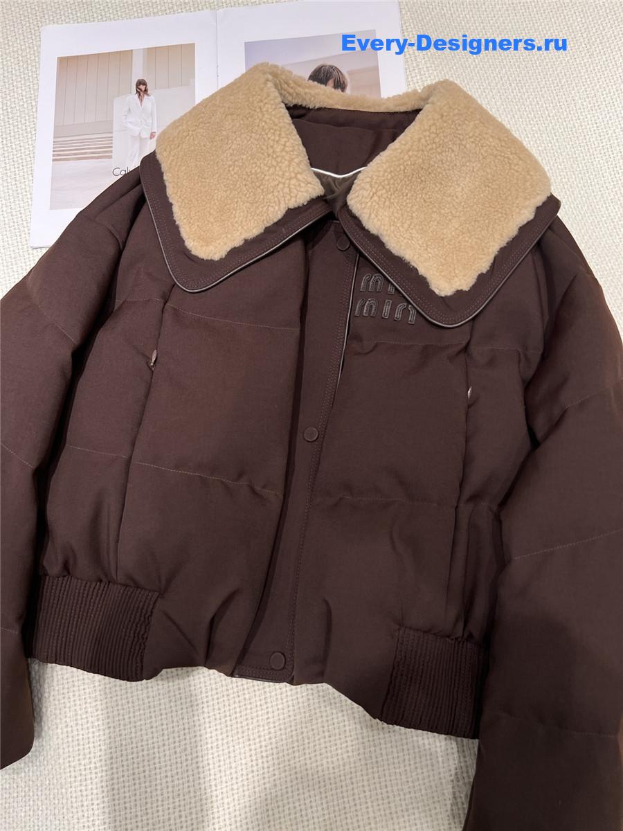 M1um1u lambswool down jacket