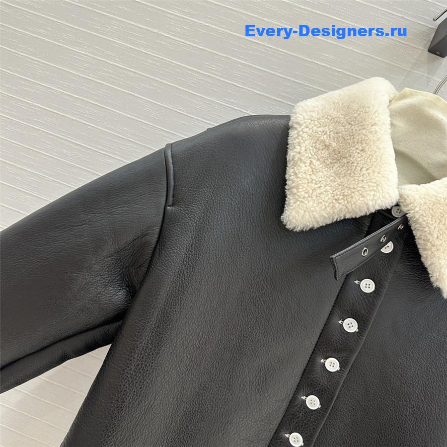 L0ew* fur casual jacket