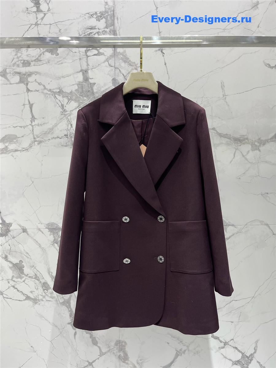 M1um1u double pocket lapel blazer