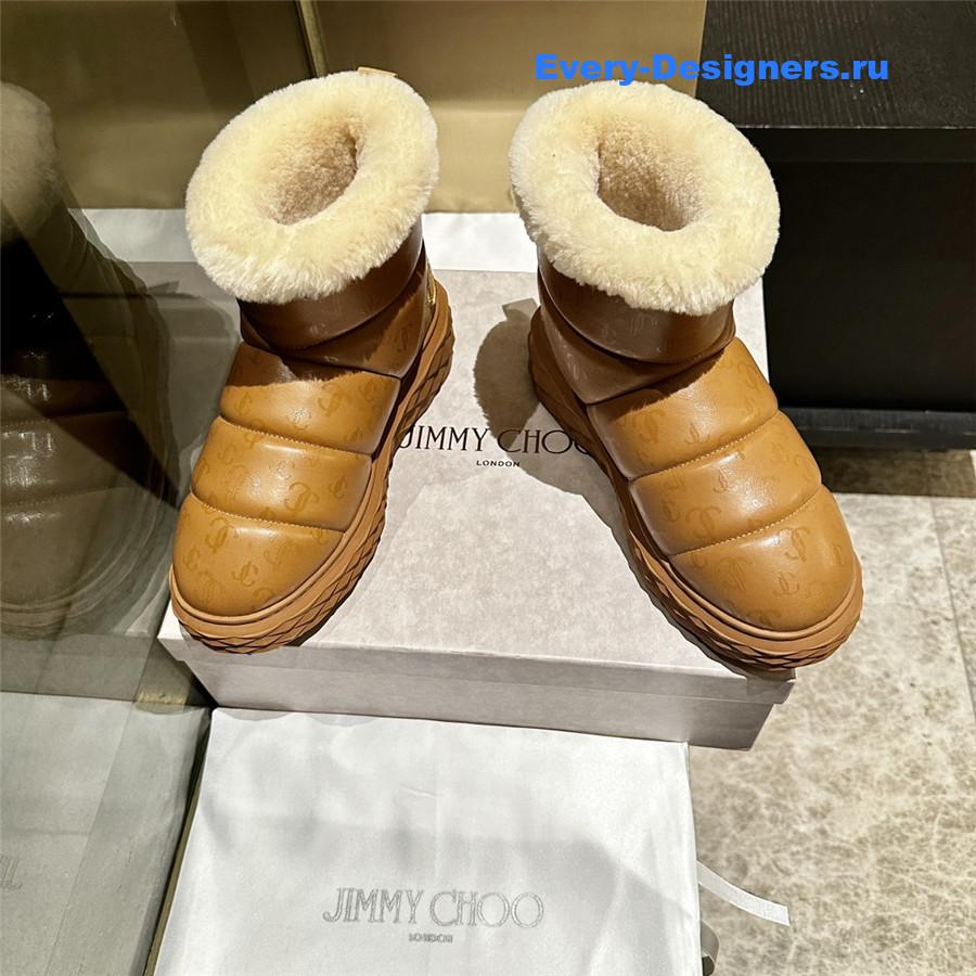 J1m*y Ch00 xan leather snow boots