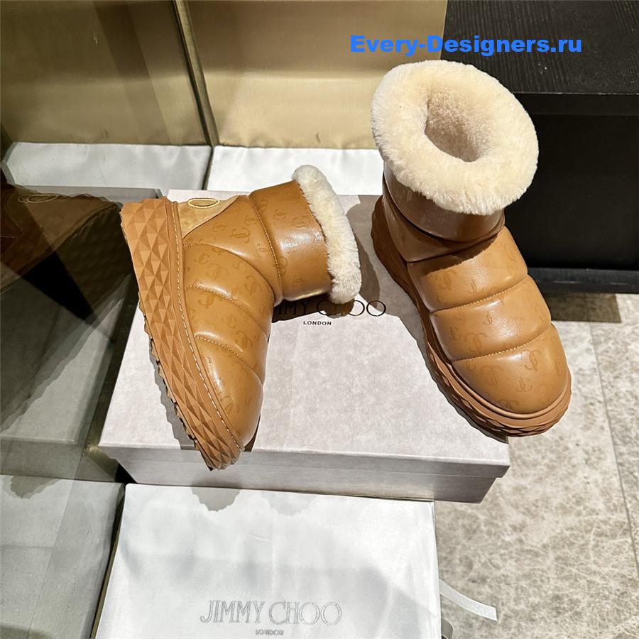 J1m*y Ch00 xan leather snow boots