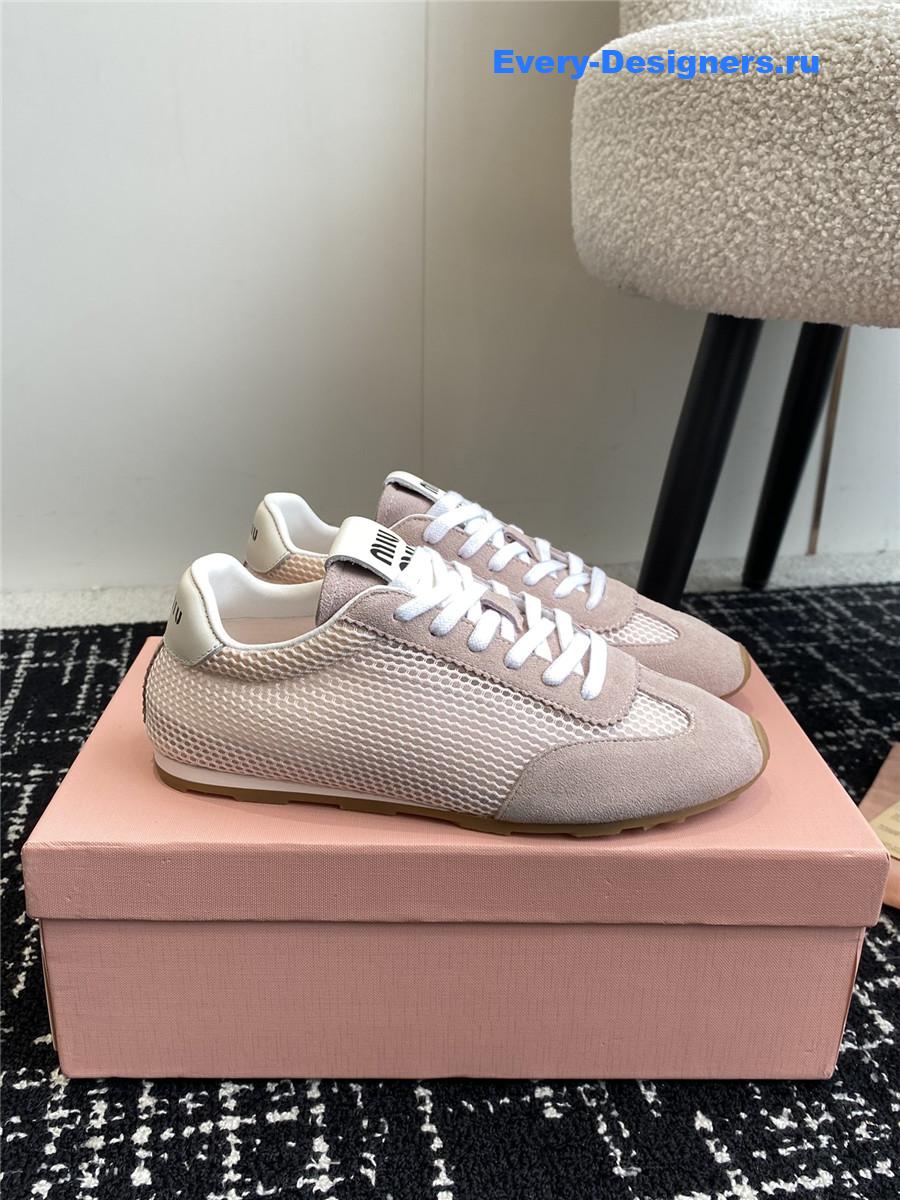 Miu Miu Lace-Up Flat Sneakers