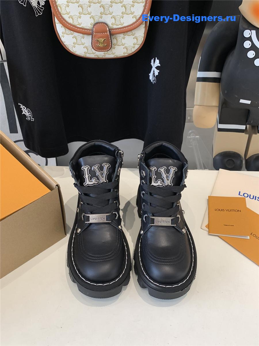l0vis Vvtt0n lv checker ankle boot black