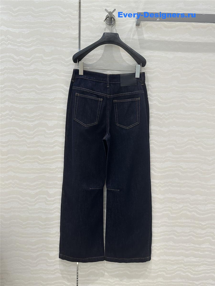 L0ew* denim sickle jeans