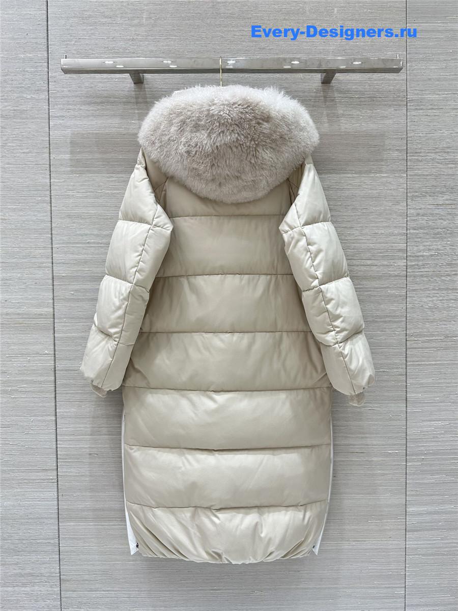 BC hooded long down jacket