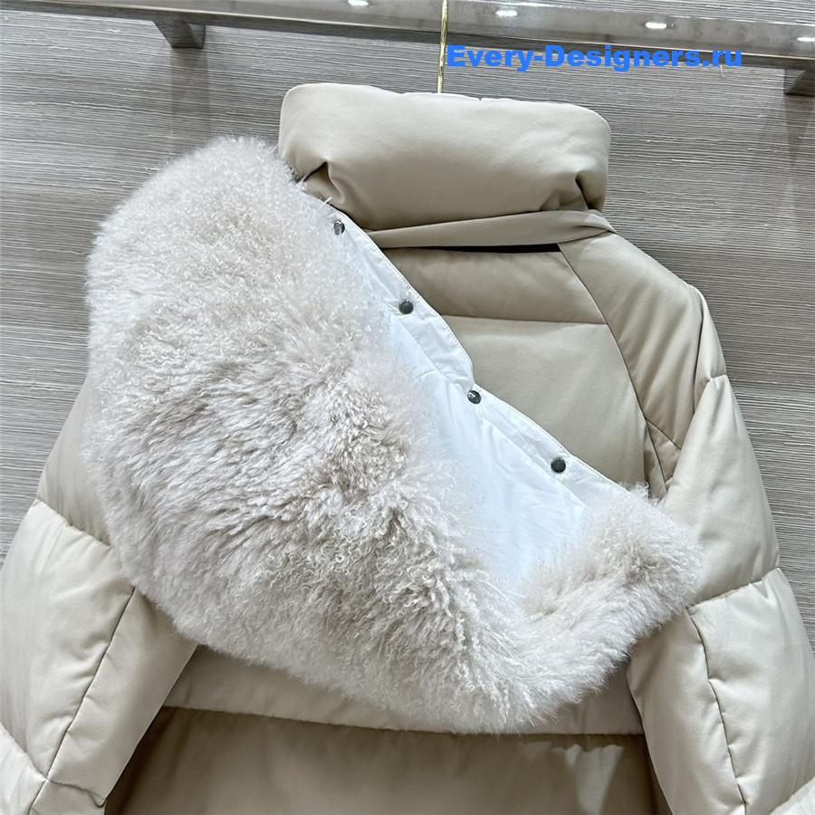 BC hooded long down jacket