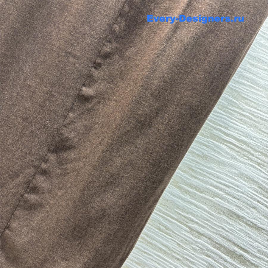 b0tt*ga Ven*ta wool twill maxi skirt taupe