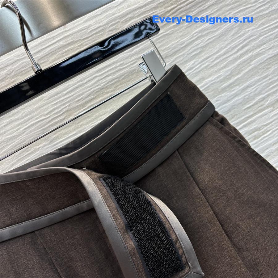 b0tt*ga Ven*ta wool twill maxi skirt taupe