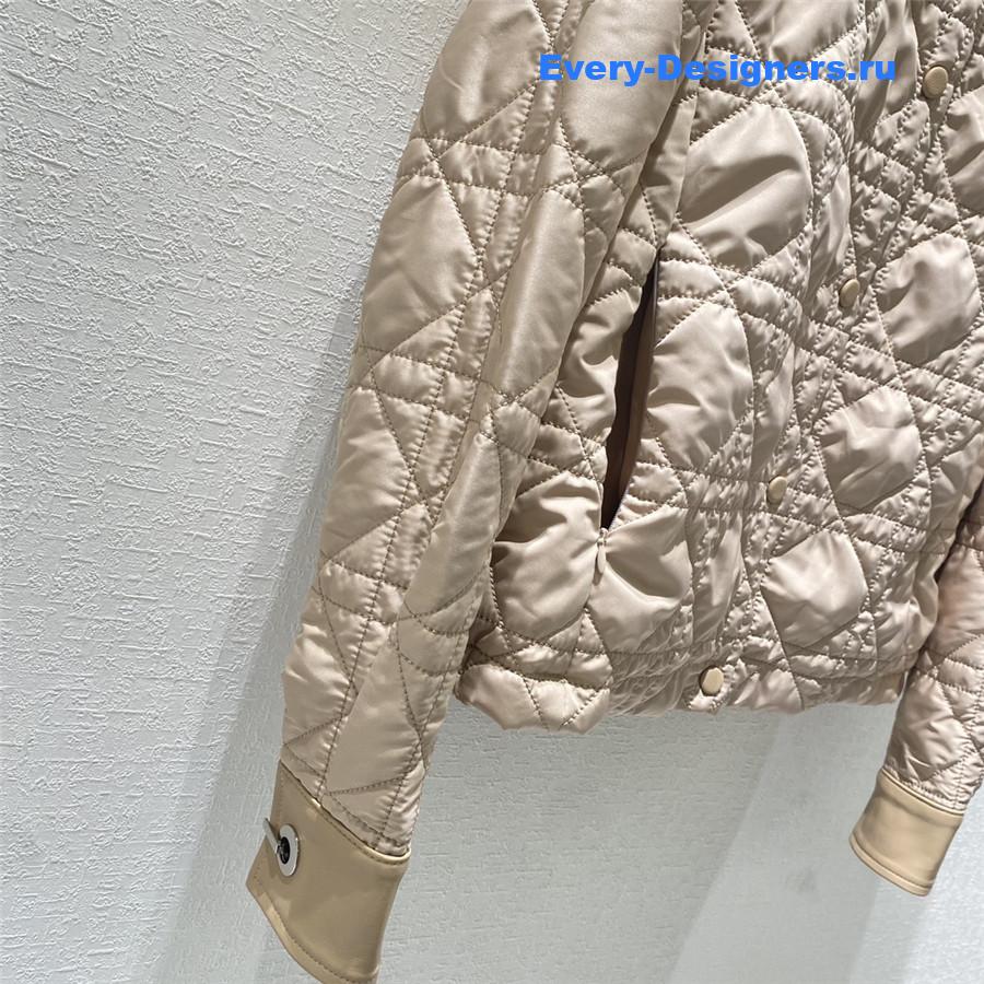 D10r lapel macrocannage down jacket in beige