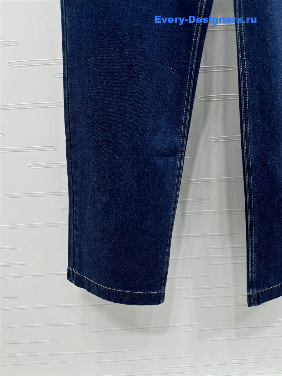 Ch**el back pocket double c logo jeans