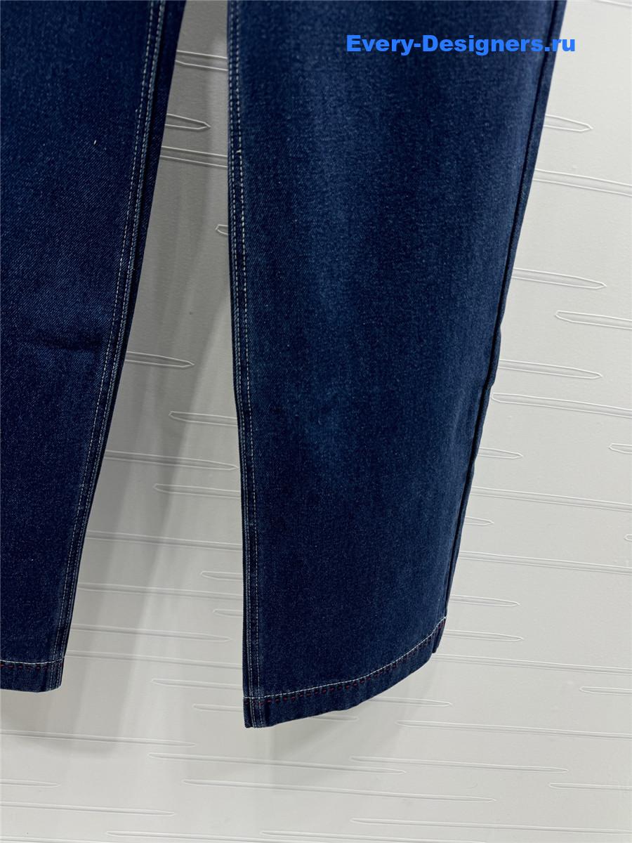 Ch**el back pocket double c logo jeans