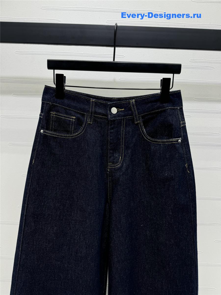 Ch**el vintage blue wide leg jeans