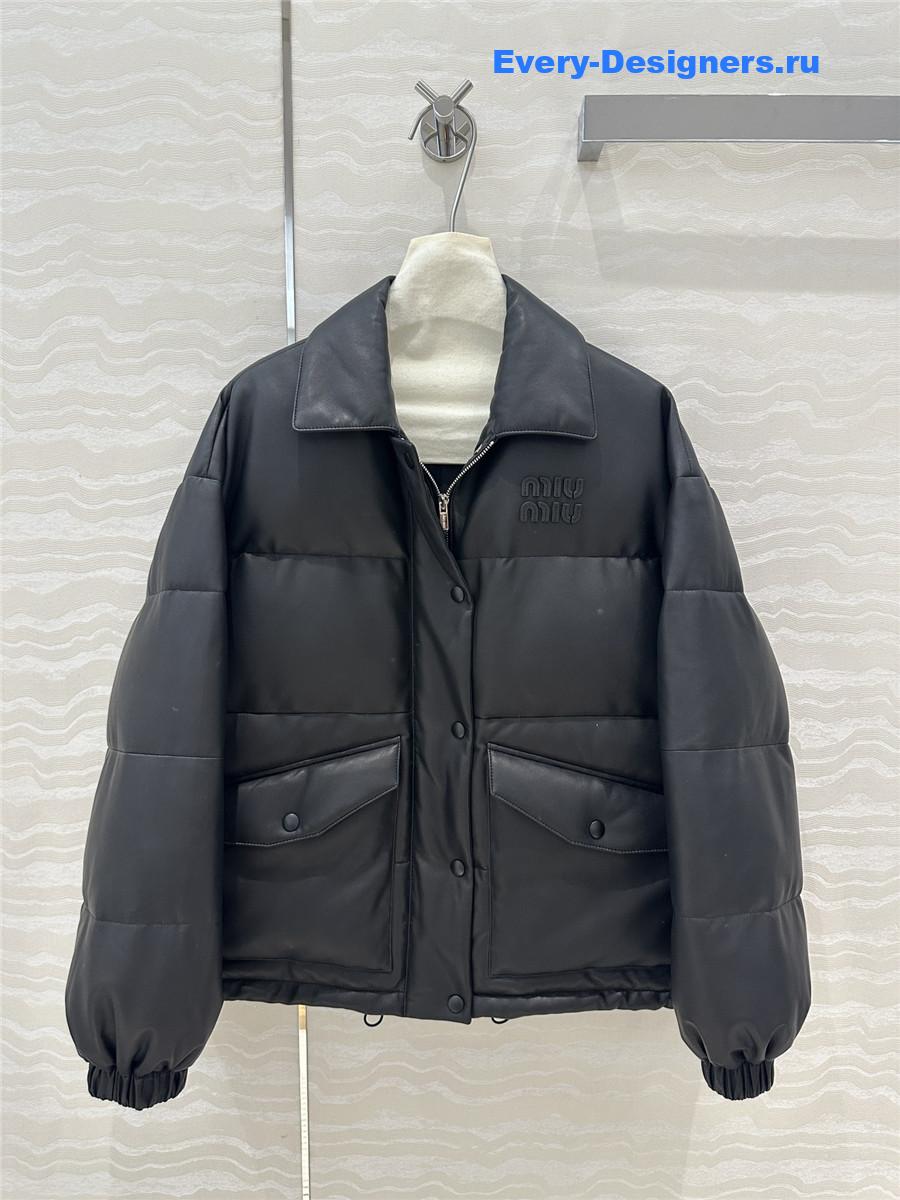 M1um1u lambskin down jacket
