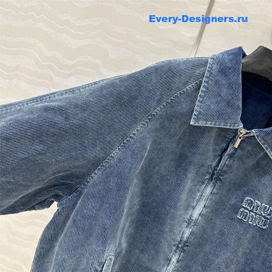 M1um1u denim corduroy jacket cotton coat