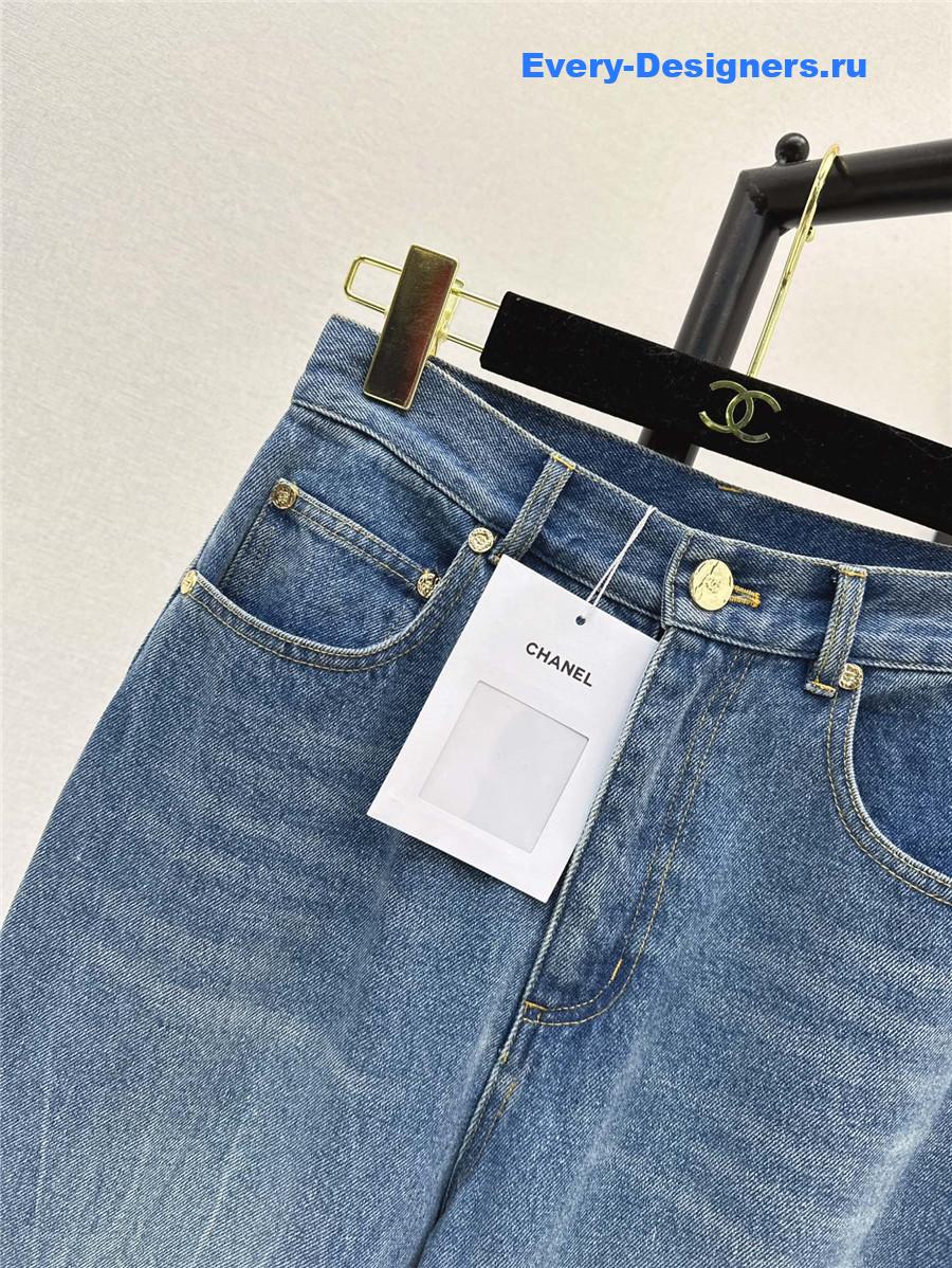 Ch**el fleece straight jeans
