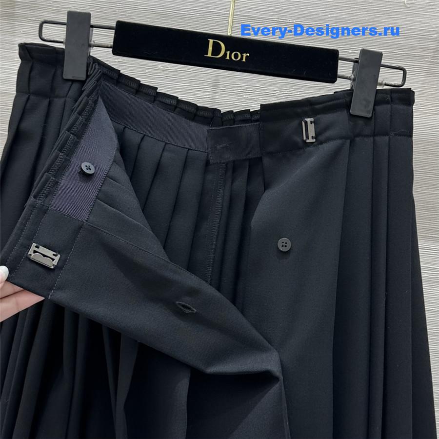 D10r irregular pleated long skirt