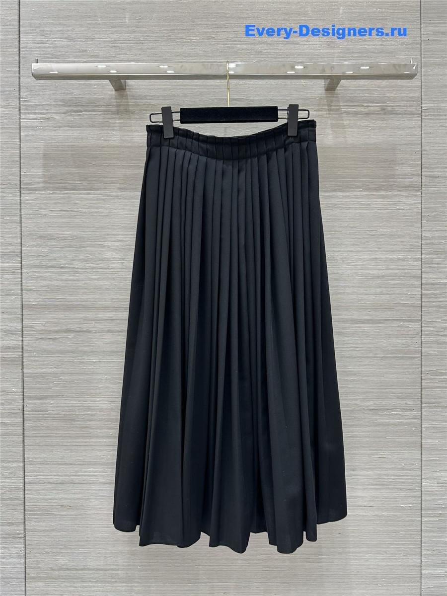 D10r irregular pleated long skirt