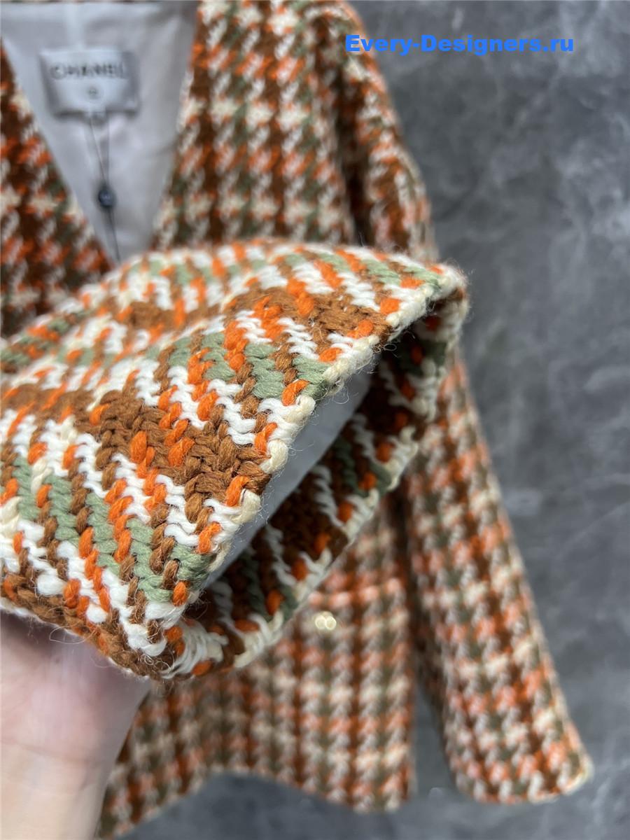 Ch**el v-neck tweed jacket