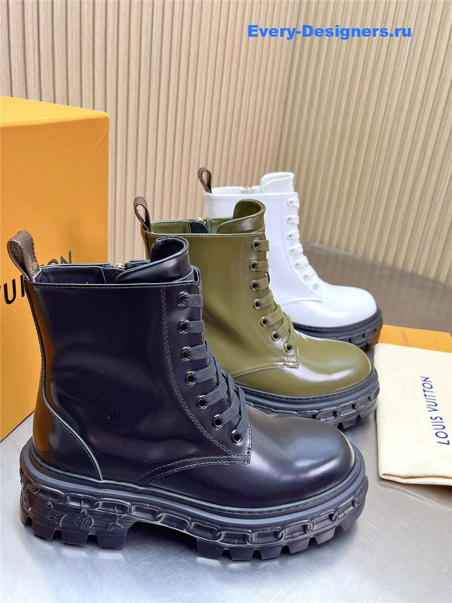 l0vis Vvtt0n white patent leather ankle boots