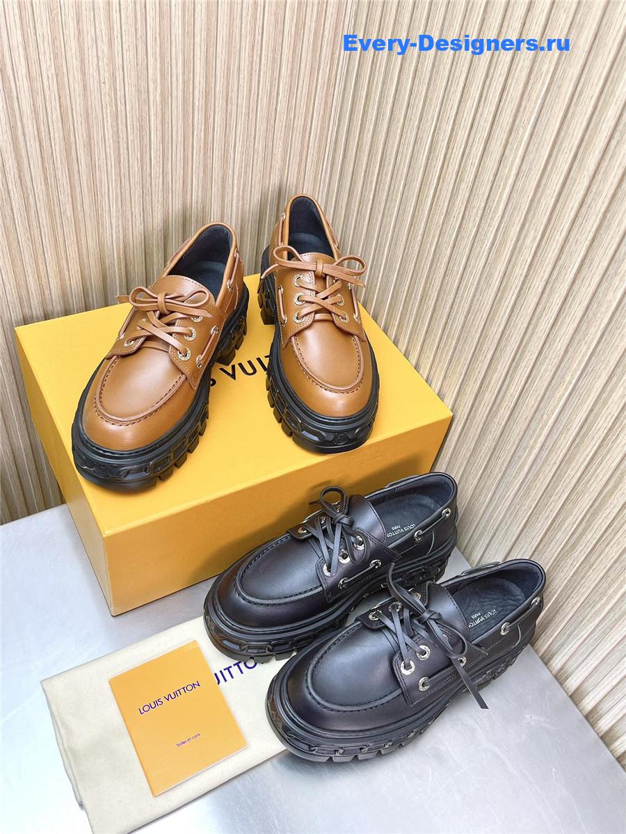 l0vis Vvtt0n lv record boat shoe brown