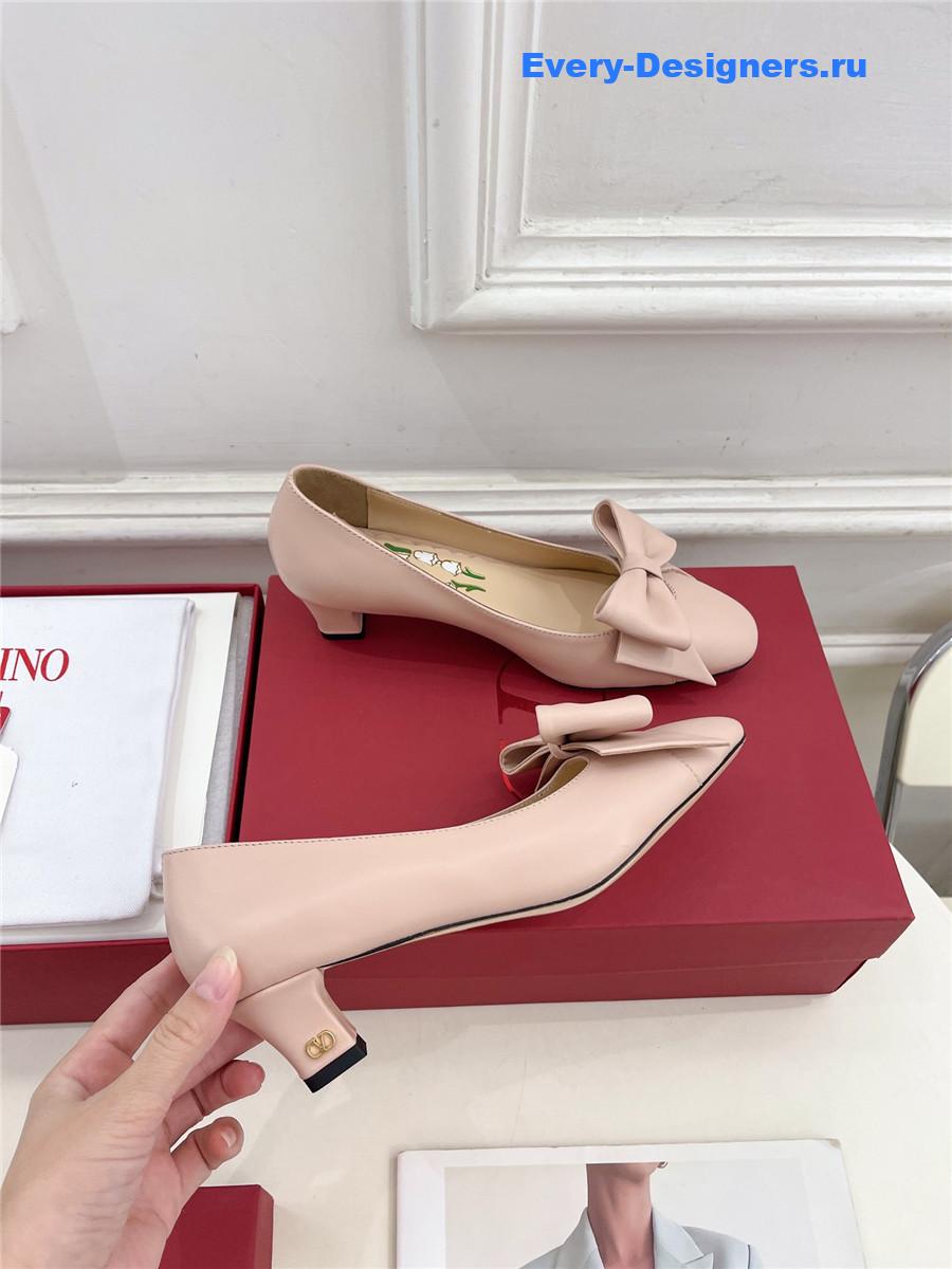 Va1e*ntin0 bowow pump in kidskin 45mm pink