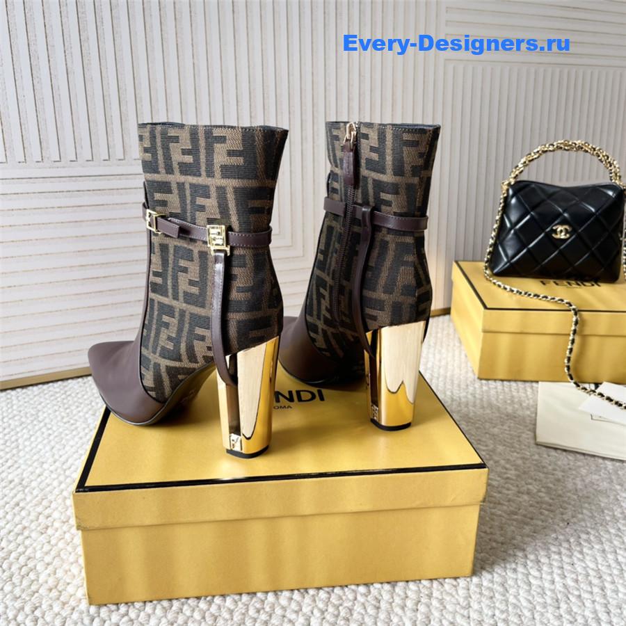 F**di delfina brown ankle boots