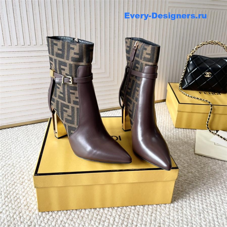 F**di delfina brown ankle boots