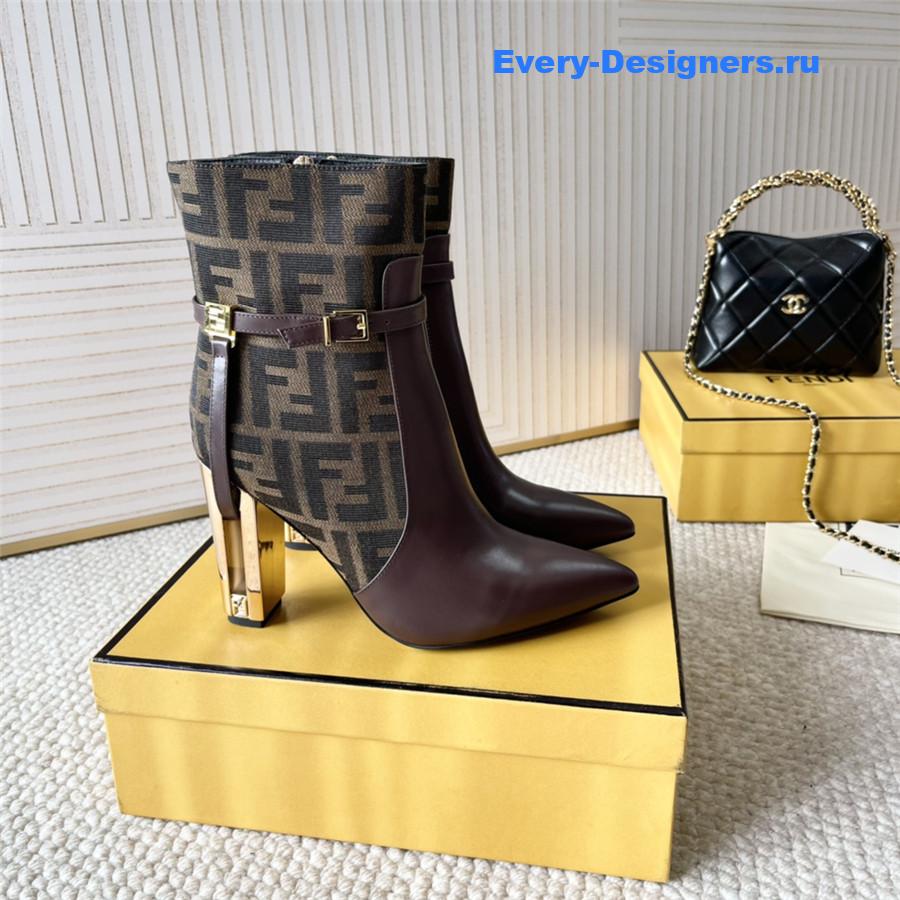 F**di delfina brown ankle boots