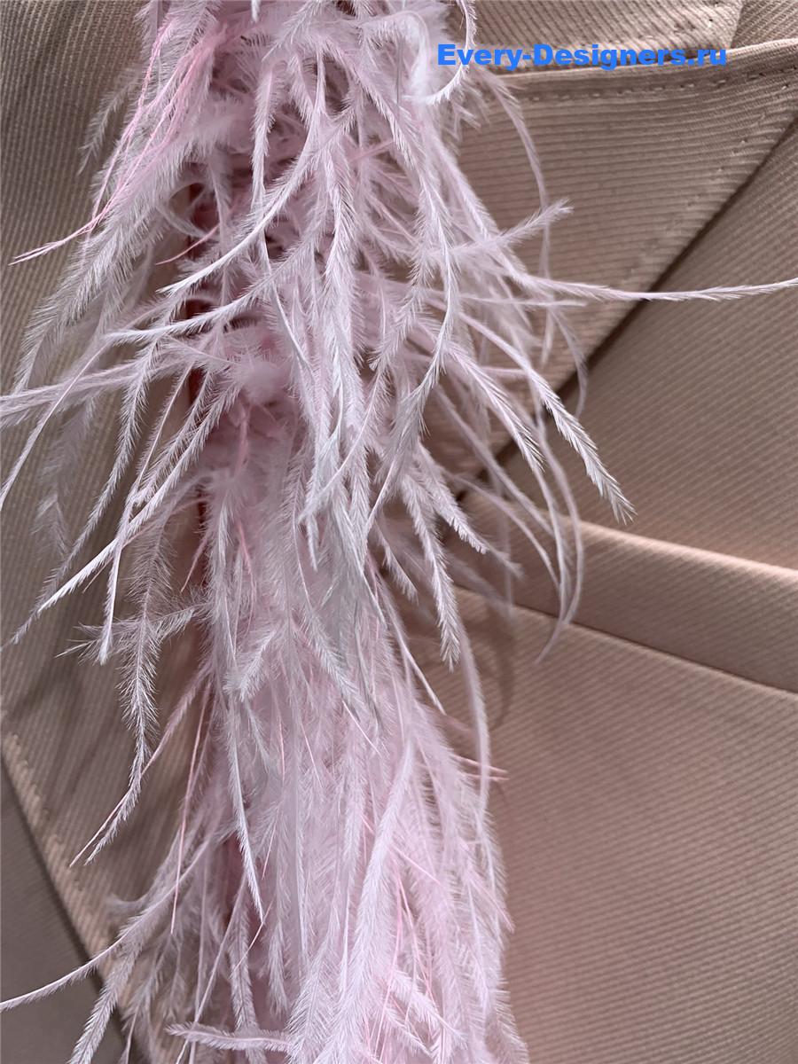 Va1e*ntin0 ostrich fur coat