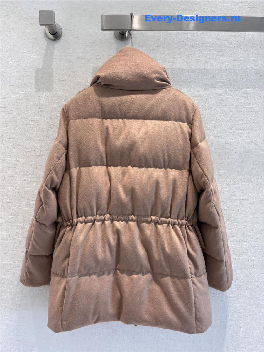 L0r0 P1ana mink stand collar down jacket