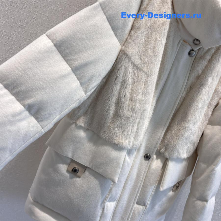 L0r0 P1ana mink stand collar down jacket