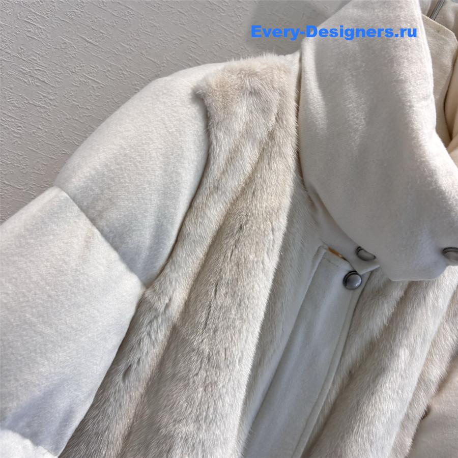 L0r0 P1ana mink stand collar down jacket