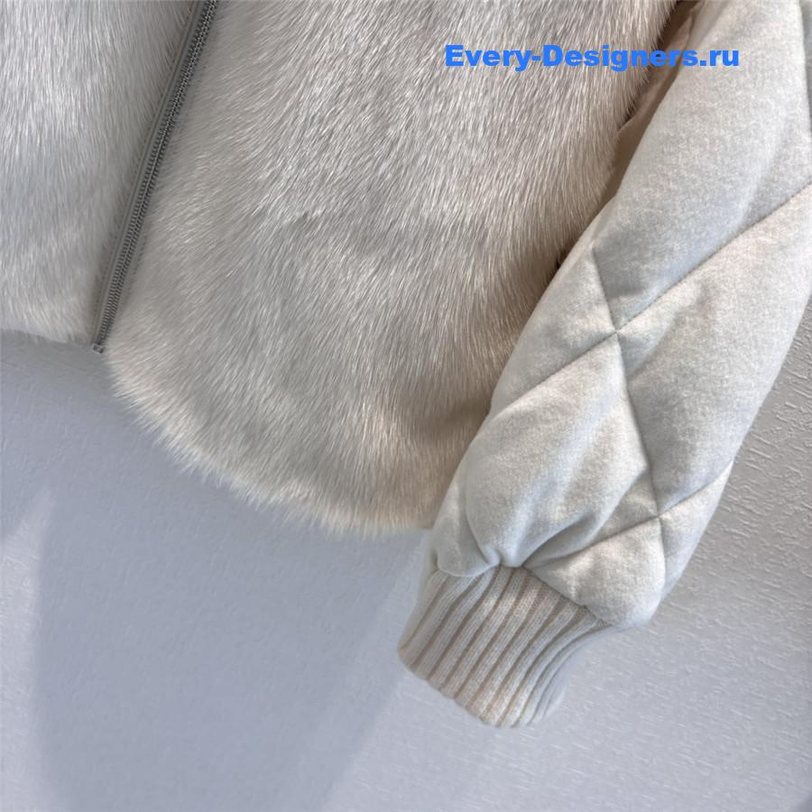 L0r0 P1ana mink stand collar down jacket
