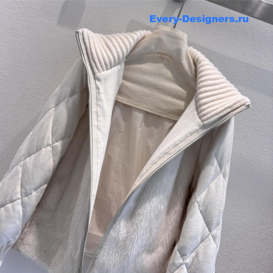 L0r0 P1ana mink stand collar down jacket