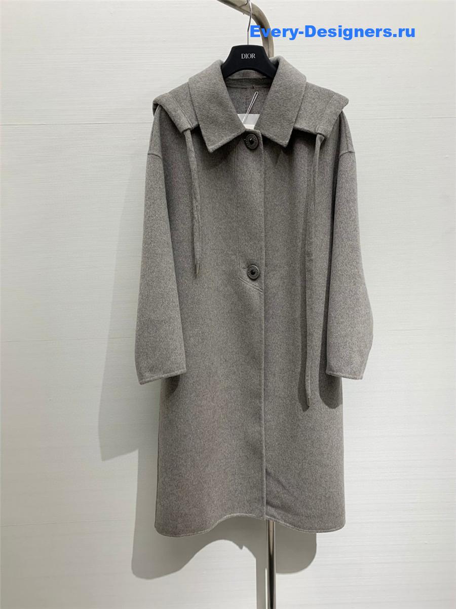 Jil sander hooded cashmere coat