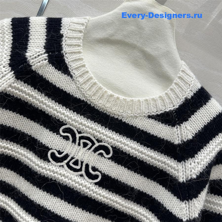 Ce1i*e logo striped cashmere sweater
