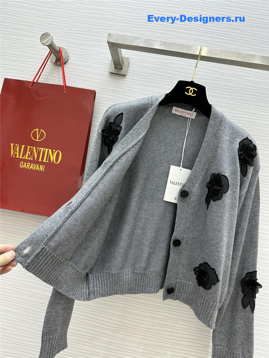 Va1e*ntin0 embroidered wool cardigan
