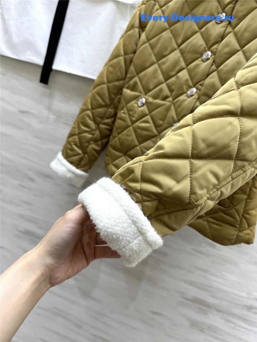 ch**el lapel D1am0nd quilted jacket