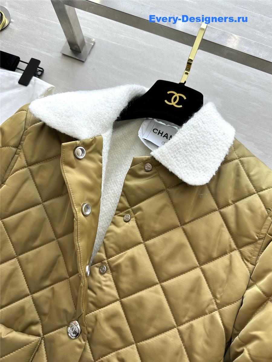 ch**el lapel D1am0nd quilted jacket