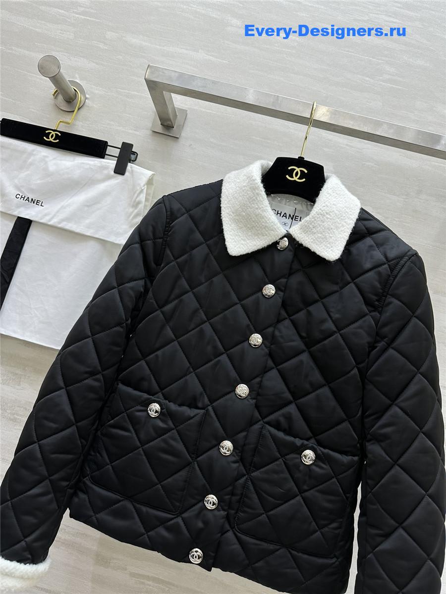 ch**el lapel D1am0nd quilted jacket