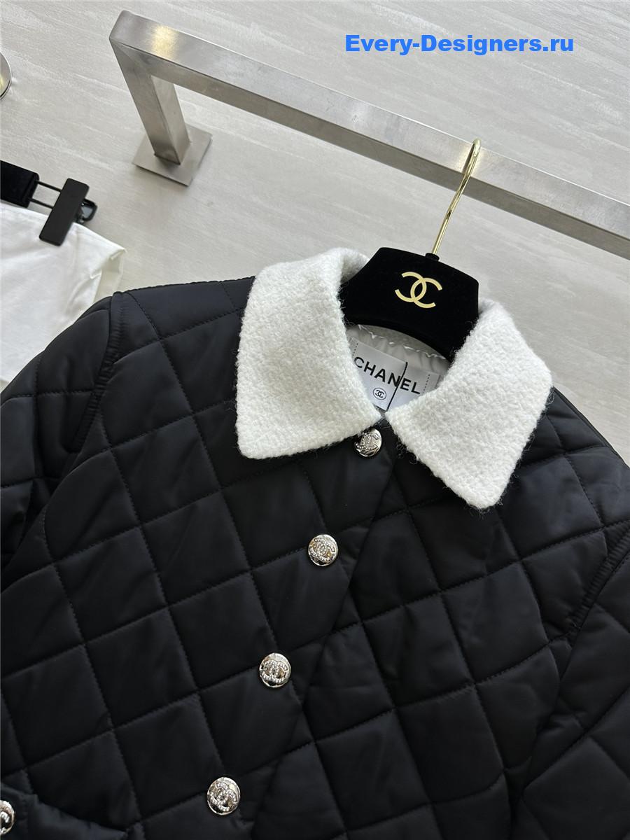 ch**el lapel D1am0nd quilted jacket