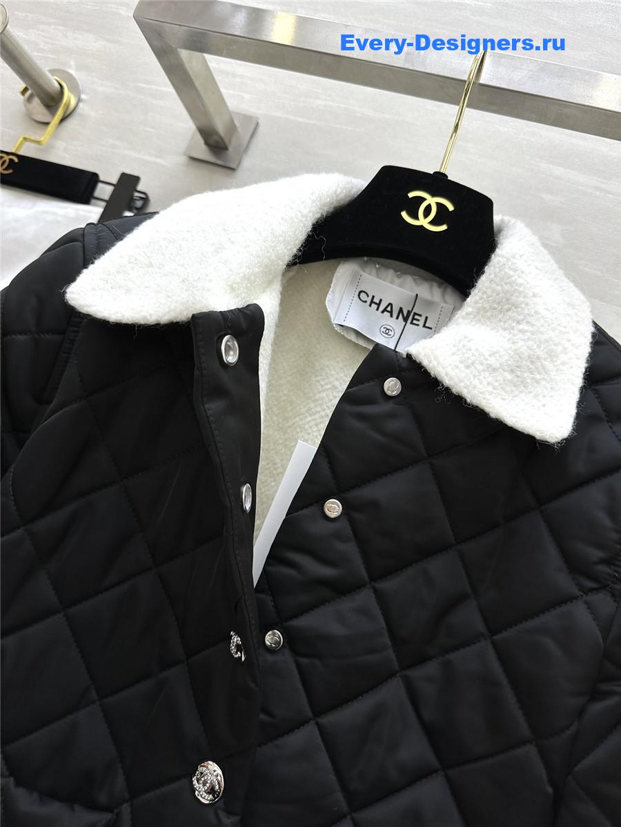 ch**el lapel D1am0nd quilted jacket