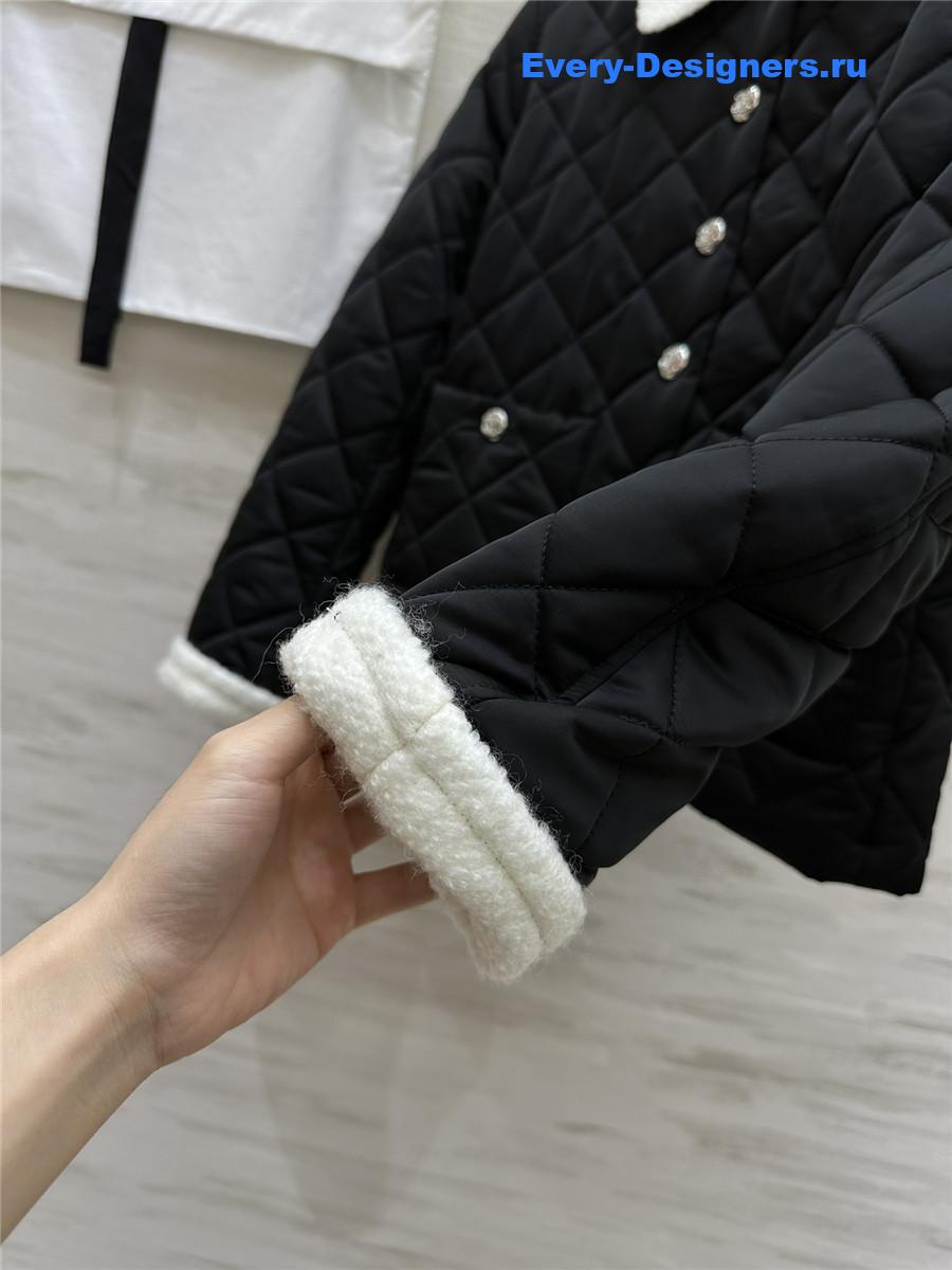 ch**el lapel D1am0nd quilted jacket