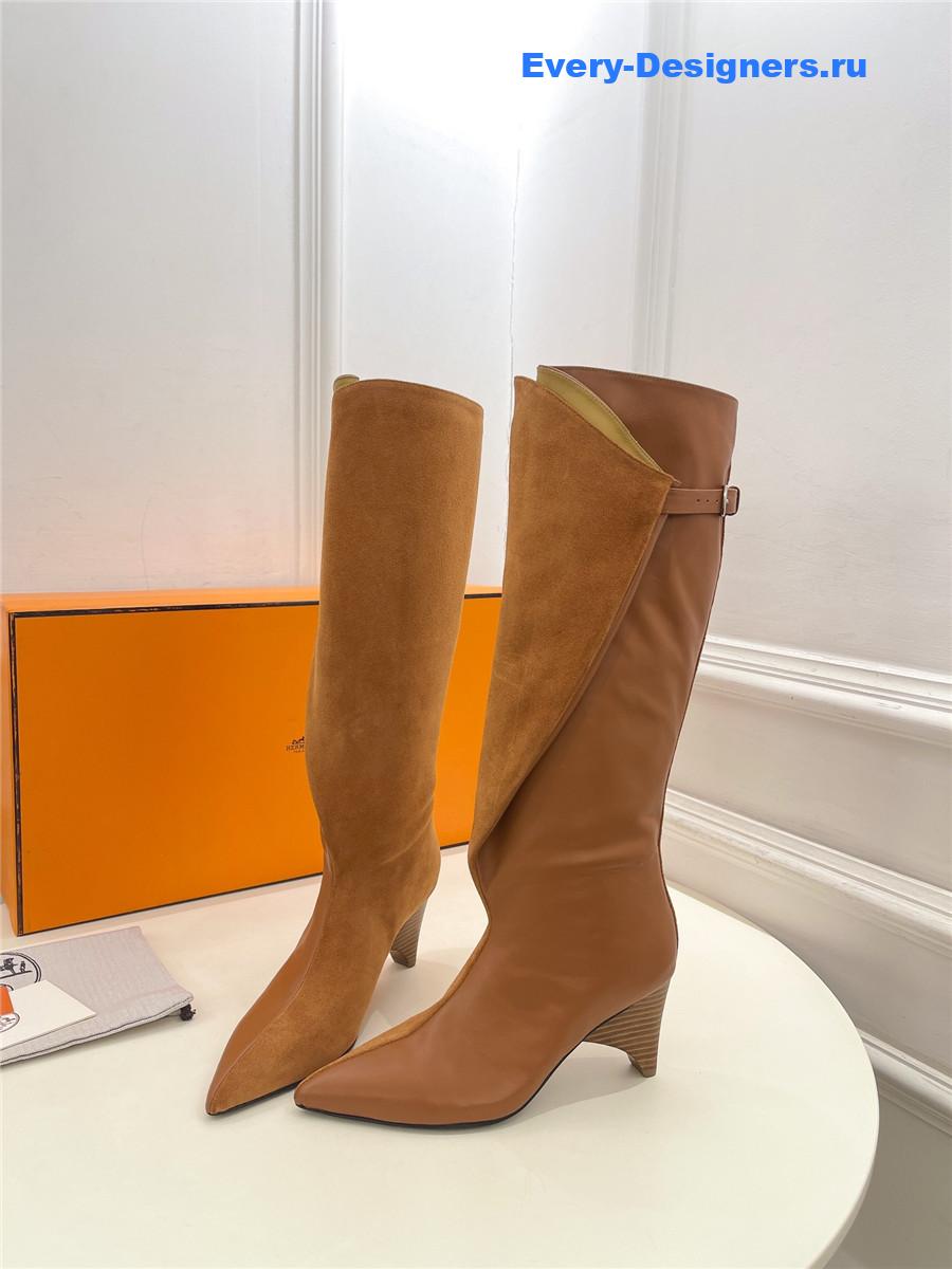 H**me5 brown suede hanae 85 long boots