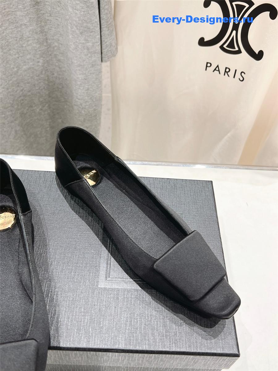 Y51 poppy satin crepe ballerinas